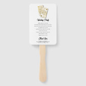 Las Vegas Casino Bestemming Wedding Gold Handwaaier (Achterkant)