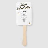 Las Vegas Casino Bestemming Wedding Gold Handwaaier (Voorkant)