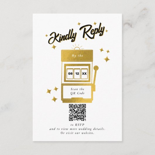 Las Vegas Casino Bestemming Wedding Gold Informatiekaartje (Voorkant)