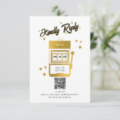 Las Vegas Casino Bestemming Wedding Gold Informatiekaartje (Staand voorkant)