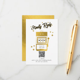 Las Vegas Casino Bestemming Wedding Gold Informatiekaartje