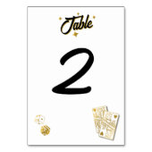 Las Vegas Casino Bestemming Wedding Gold Kaart (Achterkant)