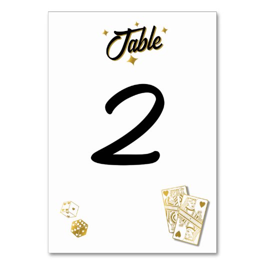 Las Vegas Casino Bestemming Wedding Gold Kaart (Voorkant)