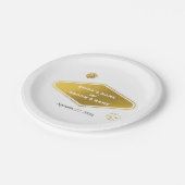 Las Vegas Casino Bestemming Wedding Gold Papieren Bordje (Gekanteld)