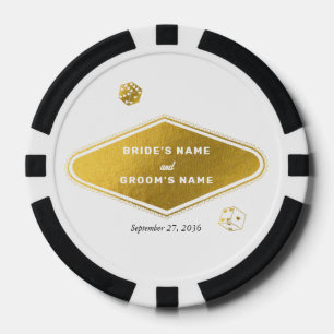 Las Vegas Casino Bestemming Wedding Gold Poker Chips