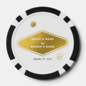 Las Vegas Casino Bestemming Wedding Gold Poker Chips (Achterkant)