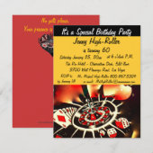 Las Vegas Casino Birthday Bash Event Kaart (Voorkant / Achterkant)