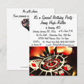 Las Vegas Casino Birthday Celebration Kaart (Voorkant / Achterkant)