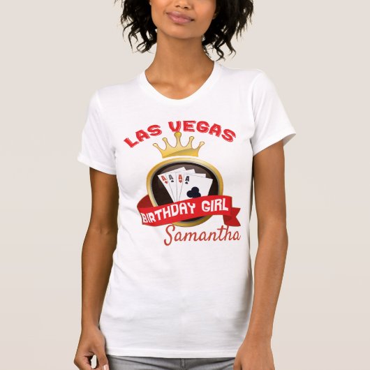 Las Vegas Casino Birthday Party Custom T-Shirt (Voorkant)