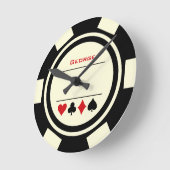 Las Vegas Casino Black of White Poker Chip Ronde Klok (Hoek)