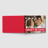 Las Vegas Casino Bruiloft Foto Rood & Wit Gastenboek (Volledig)