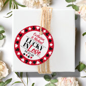 Las Vegas Casino Bruiloft Rood & Zwart Bedankjes Labels