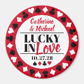 Las Vegas Casino Bruiloft Save The Date Magneet (Voorkant)