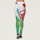 Las Vegas Casino Card Game Blackjack Poker Leggings (Achterkant)