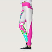 Las Vegas Casino Card Game Blackjack Poker Pink Leggings (Links)