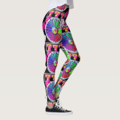 Las Vegas Casino Cards Chips Dice 7 en Wheel Leggings (Rechts)