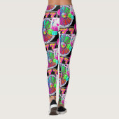Las Vegas Casino Cards Chips Dice 7 en Wheel Leggings (Achterkant)