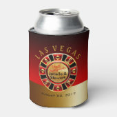 Las Vegas Casino Chip Bruiloft | rood goud Blikjeskoeler (Blikje Voorkant)