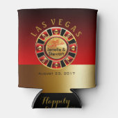 Las Vegas Casino Chip Bruiloft | rood goud Blikjeskoeler (Voorkant)