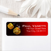 Las Vegas Casino Chip Party | Rode gouden dobbelst Etiket (Insitu)