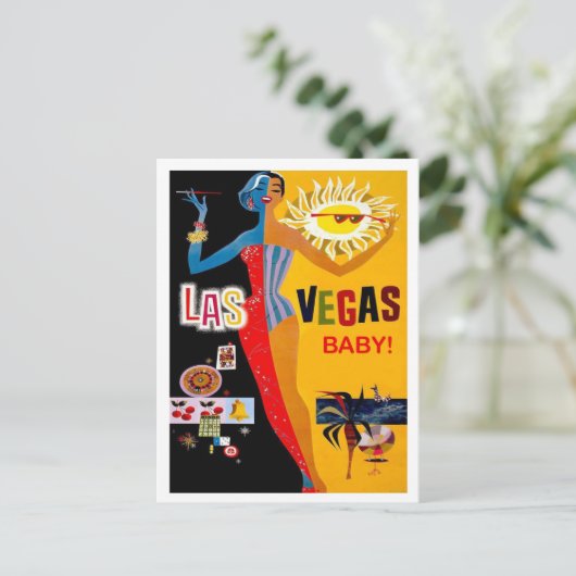 Las Vegas, Casino Collage, briefkaart voor oldtime (Staand voorkant)