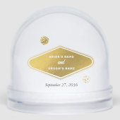 Las Vegas Casino Destination Wedding Gold White  Sneeuwbol (Voorkant)