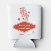 Las Vegas Casino Destination Wedding Red White Blikjeskoeler (Achterkant)
