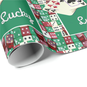 Las Vegas Casino Dice Aces Game Table Cadeaupapier