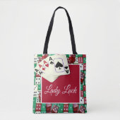 Las Vegas Casino Dice and Cards with Lady Luck Tote Bag (Voorkant)