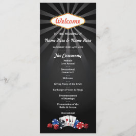 Las Vegas Casino Dice Cards Wedding Program Programmakaart