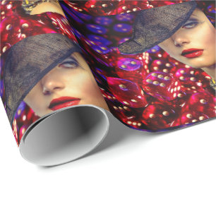 Las Vegas Casino Dice Lady Luck Cadeaupapier