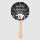 Las Vegas Casino Dice Trouwprogramma Fan Handwaaier (Achterkant)