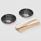 Las Vegas Casino Dice Trouwprogramma Fan Handwaaier (Niet-gemonteerd)