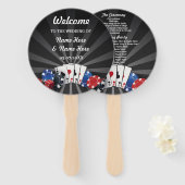 Las Vegas Casino Dice Trouwprogramma Fan Handwaaier (Voorkant en achterkant)