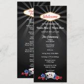 Las Vegas Casino Dobbelstenen Kaarten Trouwprogram (Voorkant / Achterkant)