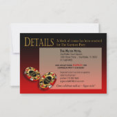 Las Vegas Casino Feest Details | rood zwart goud Kaart (Voorkant)