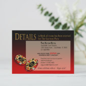 Las Vegas Casino Feestdetails | rood zwart goud Kaart (Staand voorkant)