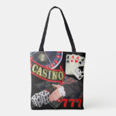 Las Vegas Casino Gambling Card in Hand Tote Bag (Achterkant)