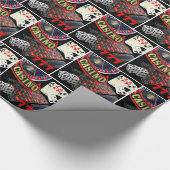 Las Vegas Casino Gambling Poker Dice Collage Cadeaupapier (Hoek)