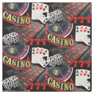 Las Vegas Casino Gambling Poker Dice Roulette Stof