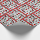 Las Vegas Casino Gambling Slot Machine Bars 7's Cadeaupapier (Hoek)