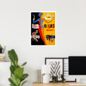 Las Vegas, casino girl, oud poster (Thuiskantoor)