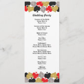 Las Vegas Casino Glitter Cards Wedding Program Programmakaart (Achterkant)