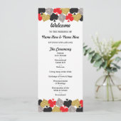 Las Vegas Casino Glitter Cards Wedding Program Programmakaart (Staand voorkant)