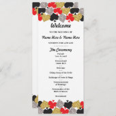 Las Vegas Casino Glitter Cards Wedding Program Programmakaart (Voorkant / Achterkant)