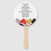 Las Vegas Casino Glitter Trouwprogramma Fan Handwaaier (Achterkant)