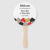 Las Vegas Casino Glitter Trouwprogramma Fan Handwaaier (Voorkant)