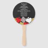 Las Vegas Casino Glitter Trouwprogramma Fan Handwaaier (Achterkant)