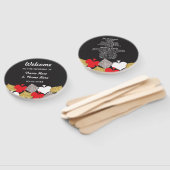 Las Vegas Casino Glitter Trouwprogramma Fan Handwaaier (Niet-gemonteerd)