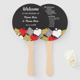 Las Vegas Casino Glitter Trouwprogramma Fan Handwaaier